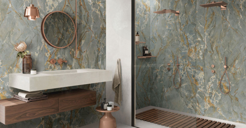 Marble-effect porcelain stoneware: how and where to use it
