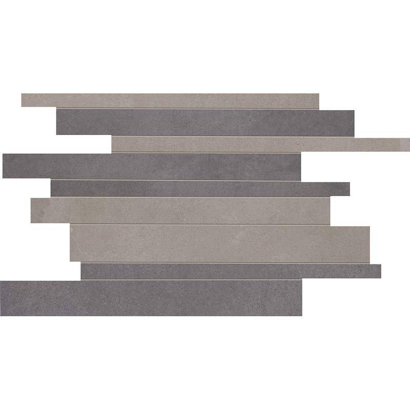 ABK DOCKS Mosaico Brick Grey Black 30x40 cm 8.5 mm Matte