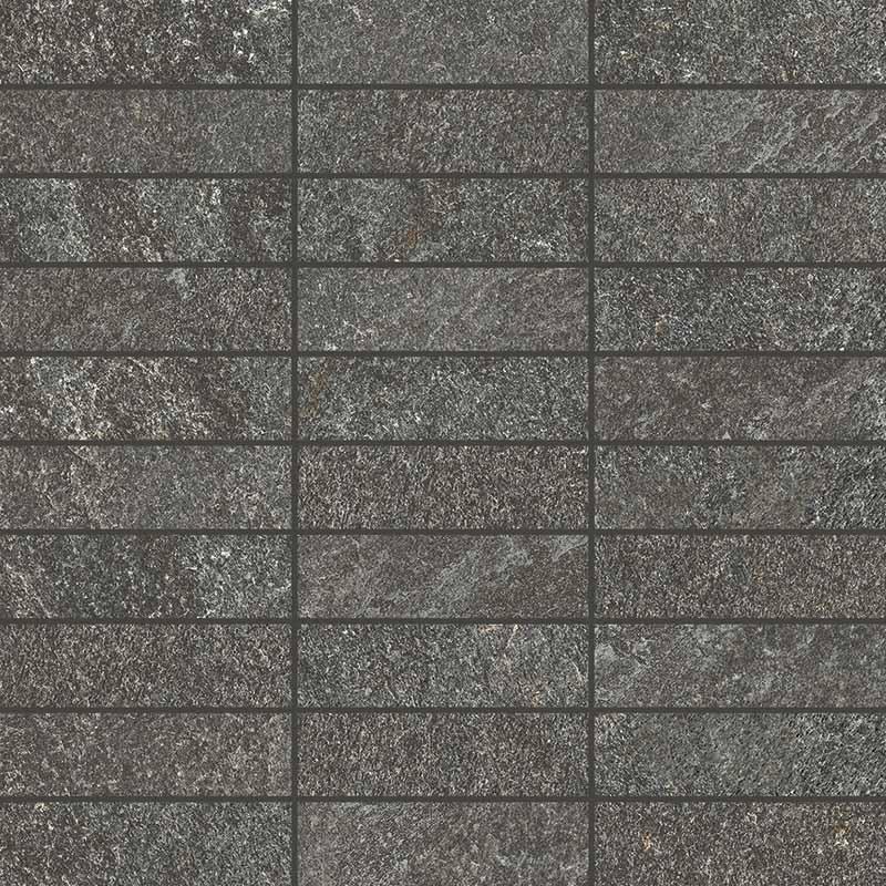 KEOPE ARKÈ Mosaico Listelli Anthracite 30x30 cm 9 mm Matte