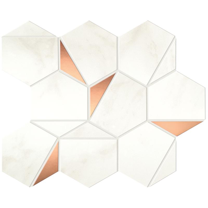 Atlas Concorde MARVEL SHINE Calacatta Delicato Gold Hex 25,1x29 cm 8.5 mm Lux