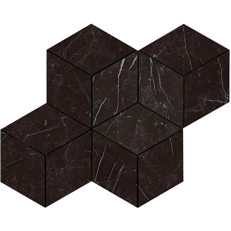 Atlas Concorde MARVEL STONE Nero Marquina Mosaico Esagono 30x35 cm 10 mm Lapped