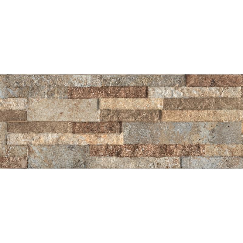 NOVABELL BRICK UP Ocean Travertino Mix 16x40 cm 9 mm Matte