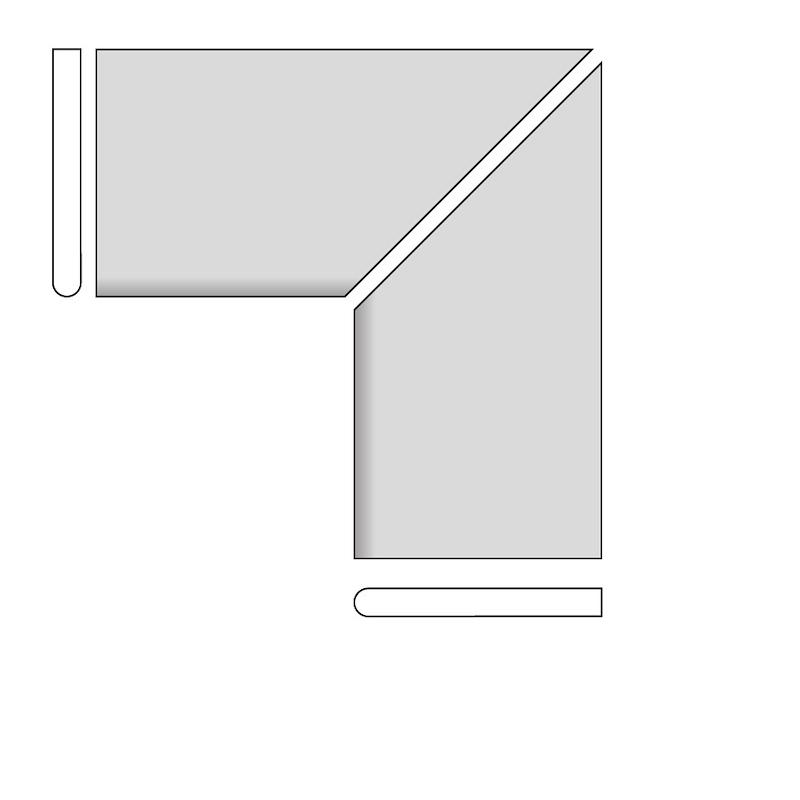 Energieker CAMPIGIANE Gradone Angolare Rame 30x30 cm 9.2 mm Matte