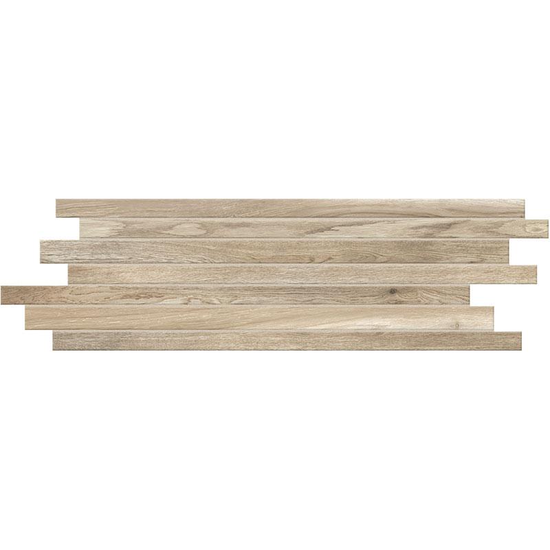 Creative Design WOODEN TILE WOODEN ALMOND MODULO LISTELLO SFALSATO 20x60 cm 9 mm Matte