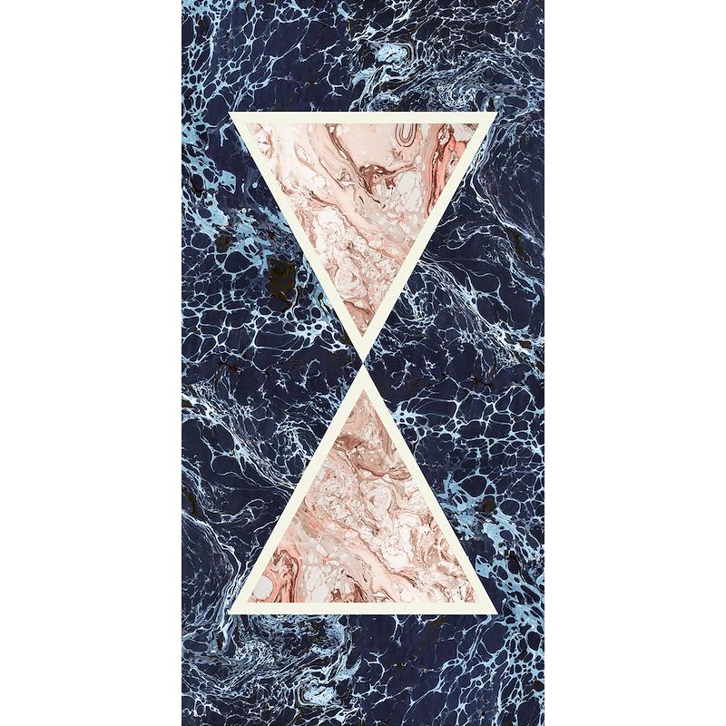 Cedit ARALDICA Triangoli  Blu 120x240 cm 6 mm Glossy