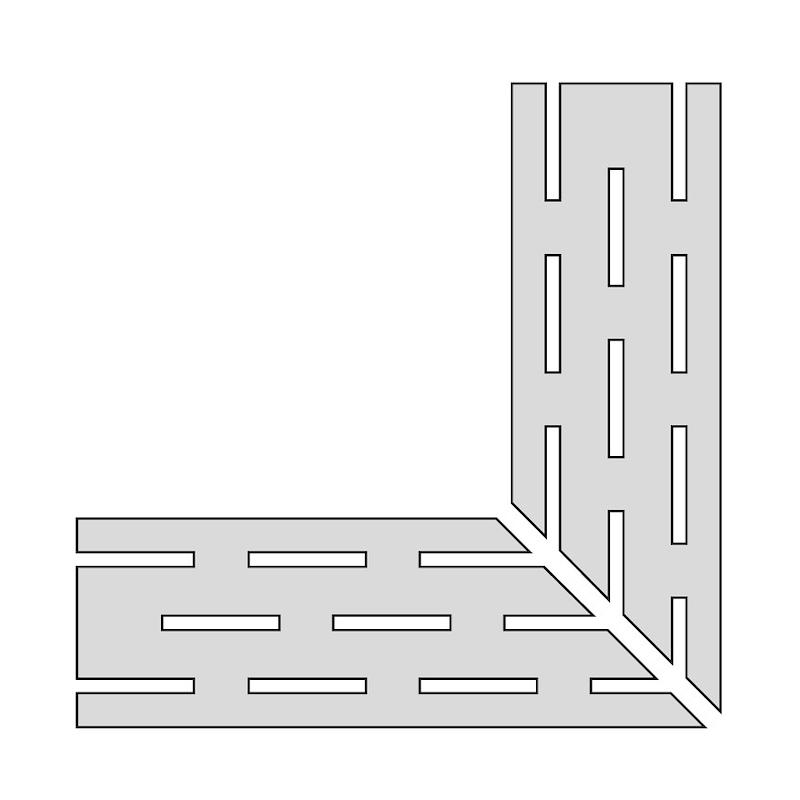 Energieker CEPPO DI GRE' Griglia Angolare DX Multi 20x60 cm 20 mm Structured