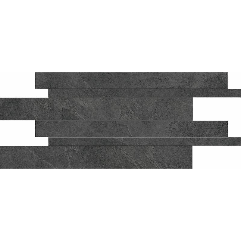 ERGON CORNERSTONE Listelli Sfalsati Slim Slate Black 30x60 cm 6.5 mm Matte