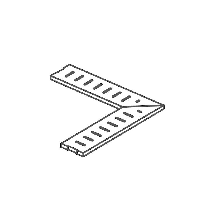 ITALGRANITI Dorset Griglia Angolare Bianco Cross Cut 14x60 cm 20 mm Structured