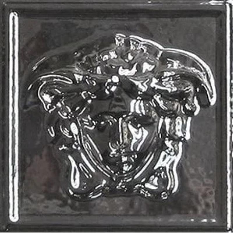 VERSACE EMOTE MEDUSA 3D PLATINO 10x10 cm 9.5 mm Lapped