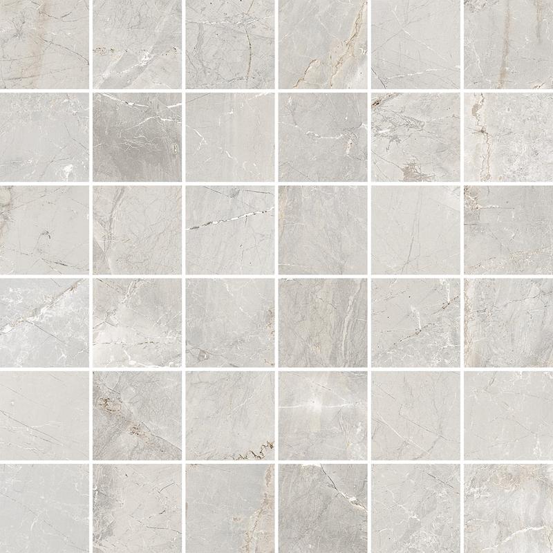 Onetile Eterea Mosaico 4,7x4,7 Argento Fluido 30x30 Matte