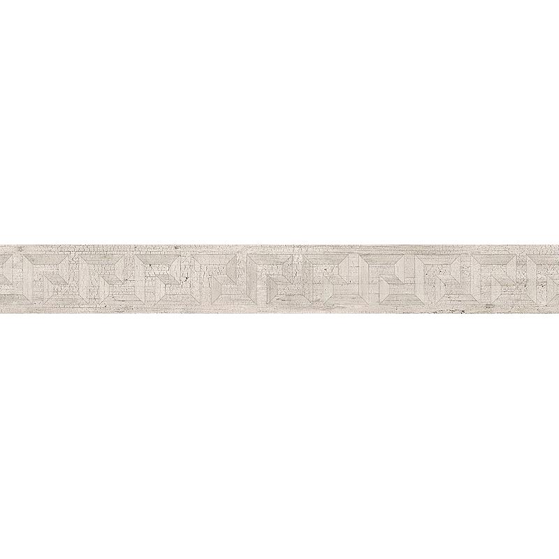 VERSACE ETERNO FASCIA GRECA INTARSIO WHITE 10x80 cm 9.5 mm Matte