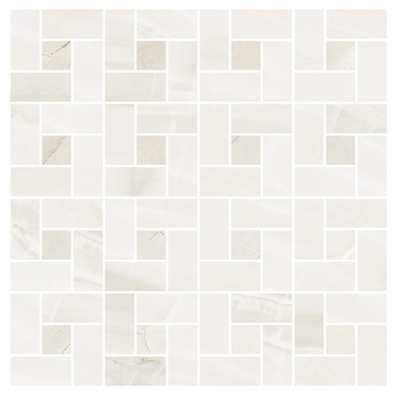 NOVABELL EXTRA Basket Onice Bianco Pulpis Beige 30x30 cm 10 mm polished