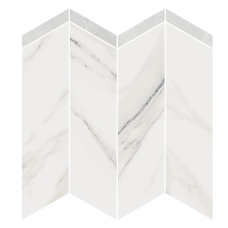 NOVABELL EXTRA Chevron Calacatta Select Pulpis Grey 29,4x28,4 cm 10 mm polished