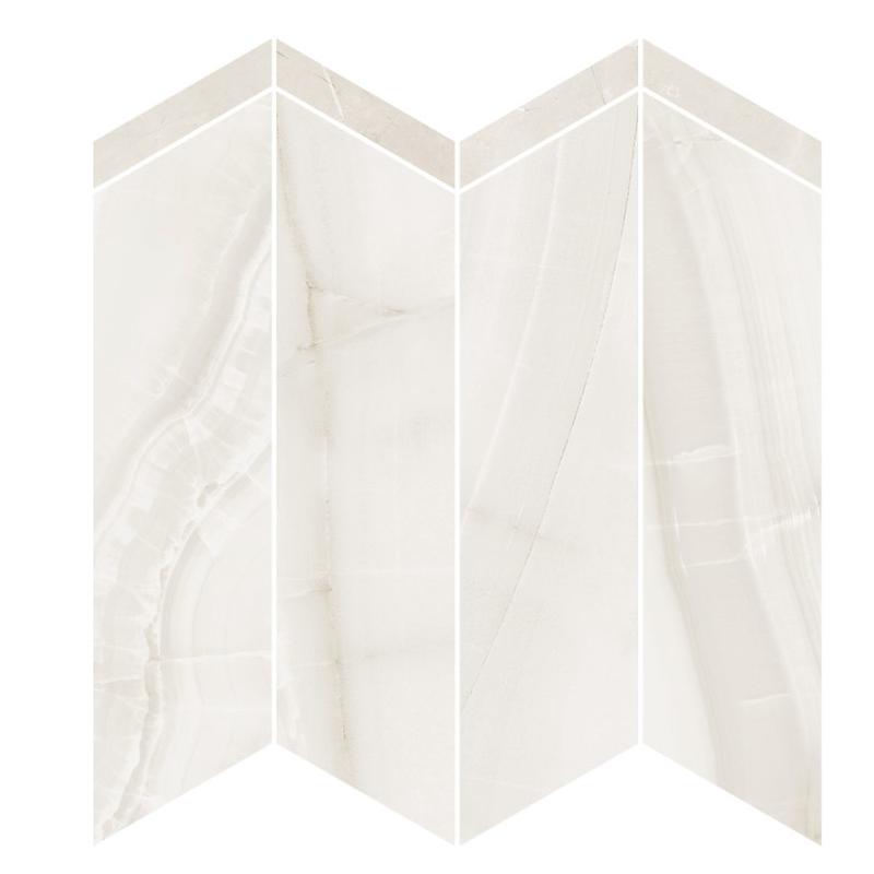 NOVABELL EXTRA Chevron Onice Bianco Pulpis Beige 29,4x28,4 cm 10 mm polished