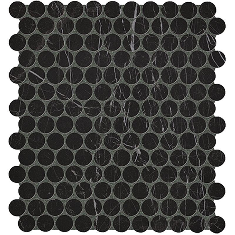 Fap ROMA DIAMOND NERO REALE ROUND GRES MOSAICO 29,5x32,5 cm 9 mm Lux