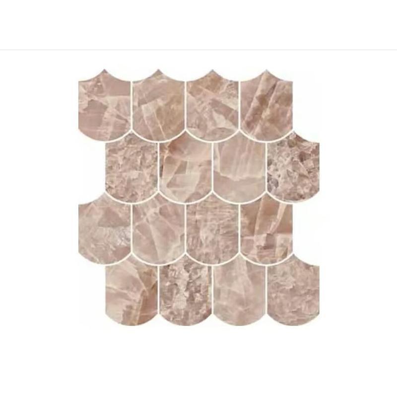 VERSACE GEMSTONE Mosaico Wave Cristallo Rosa 35x30,7 cm 6 mm Lux