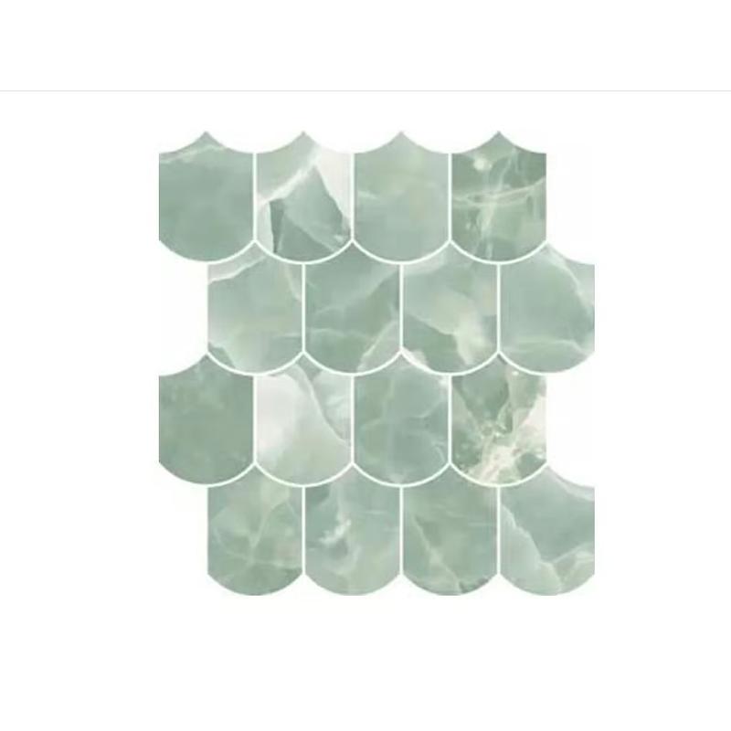 VERSACE GEMSTONE Mosaico Wave Onyx Green 35x30,7 cm 6 mm Lux