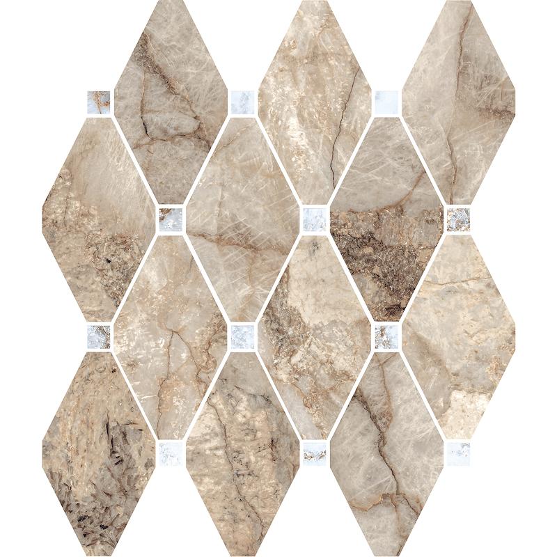 La Fabbrica AVA GEMSTONE Octagone Desert 30x30 cm 8.8 mm Lapped