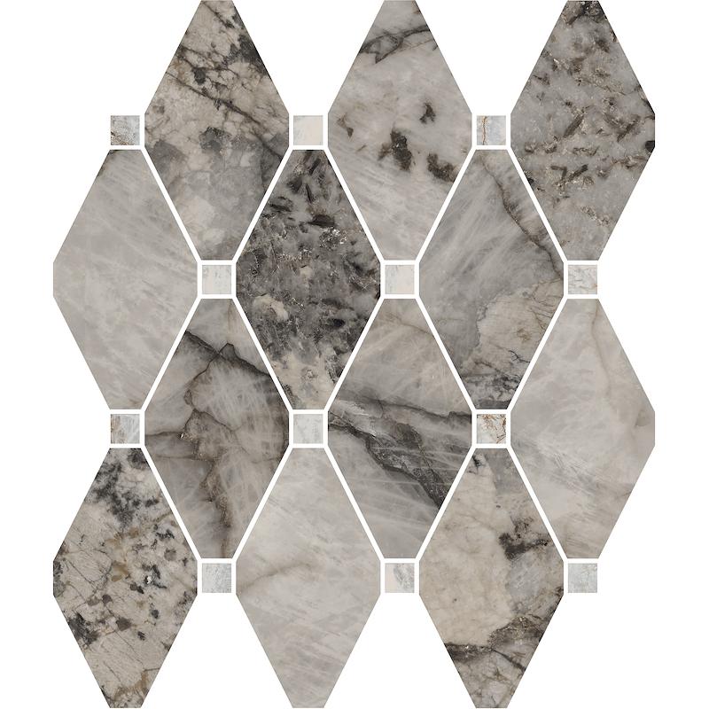 La Fabbrica AVA GEMSTONE Octagone Grey 30x30 cm 8.8 mm Lapped