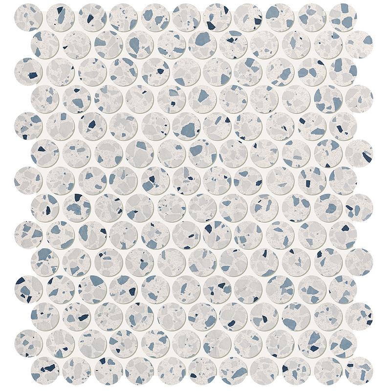 Fap GLIM Mosaico Round Gemme Azzurro 29,5x32,5 cm 9 mm Matte