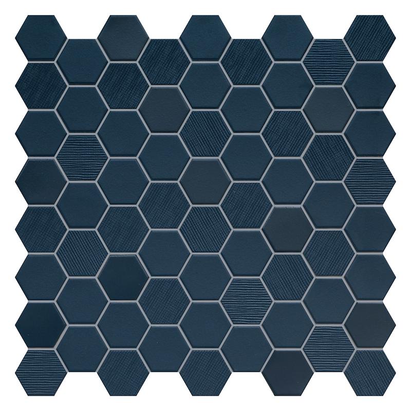 Terratinta Hexa Mosaico Deep Navy Mix 31,6x31,6 cm 4 mm Mix Matte