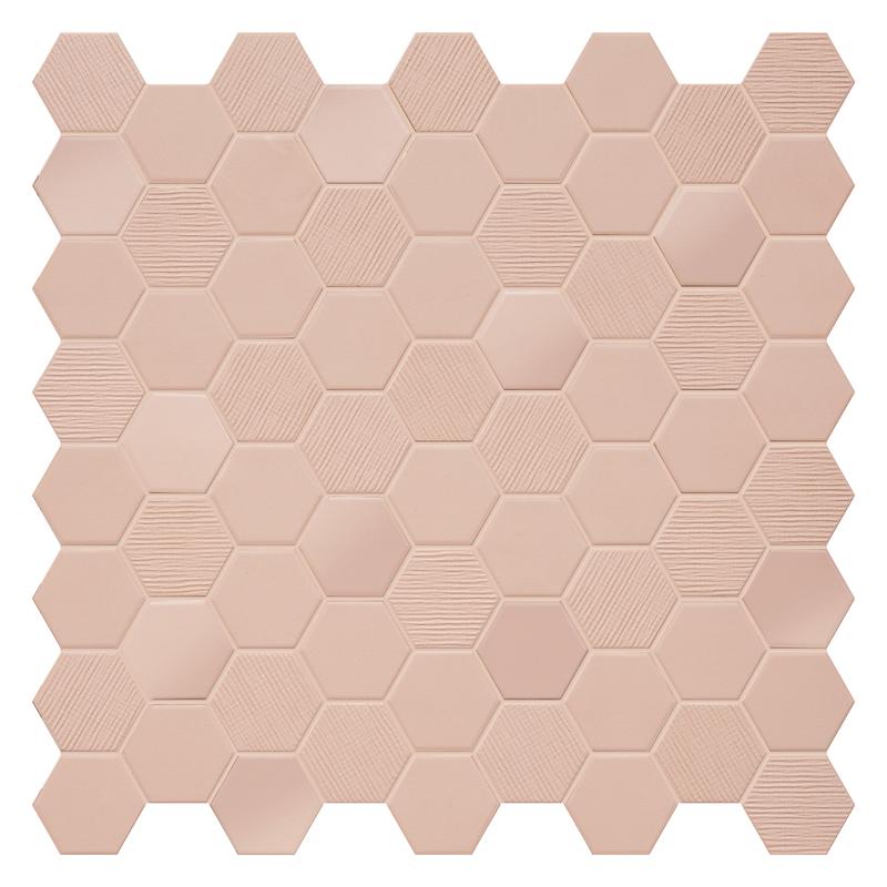 Terratinta Hexa Mosaico Rosy Blush Mix 31,6x31,6 cm 4 mm Mix Matte