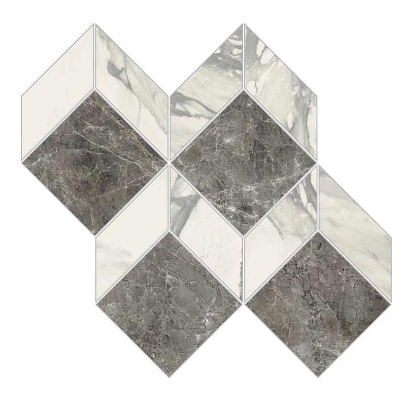 NOVABELL IMPERIAL MICHELANGELO Mosaico 3D Bianco Arabescato 27x28 cm 10 mm polished