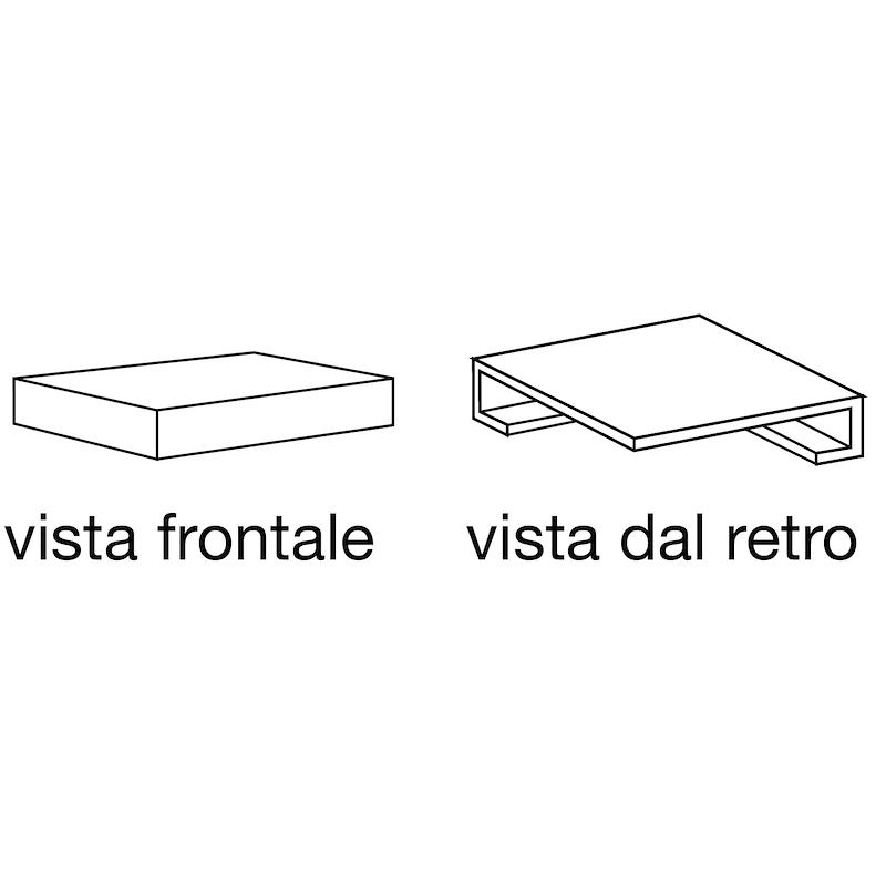 Tuscania LE RESINE Gradone Costa Retta Angolare DX Bianco 34x122.2x4 cm 9.5 mm Matte