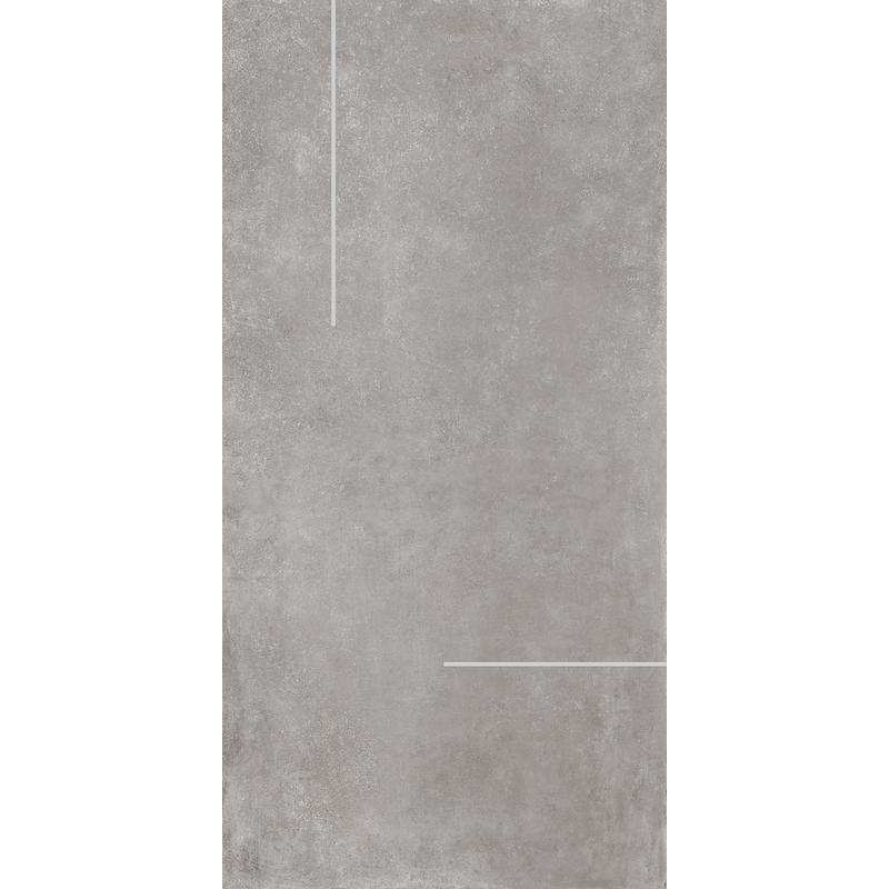 Bardelli LINES LINES 1/B (grigio flat + listello acciaio) 60x120 cm 10 mm Matte