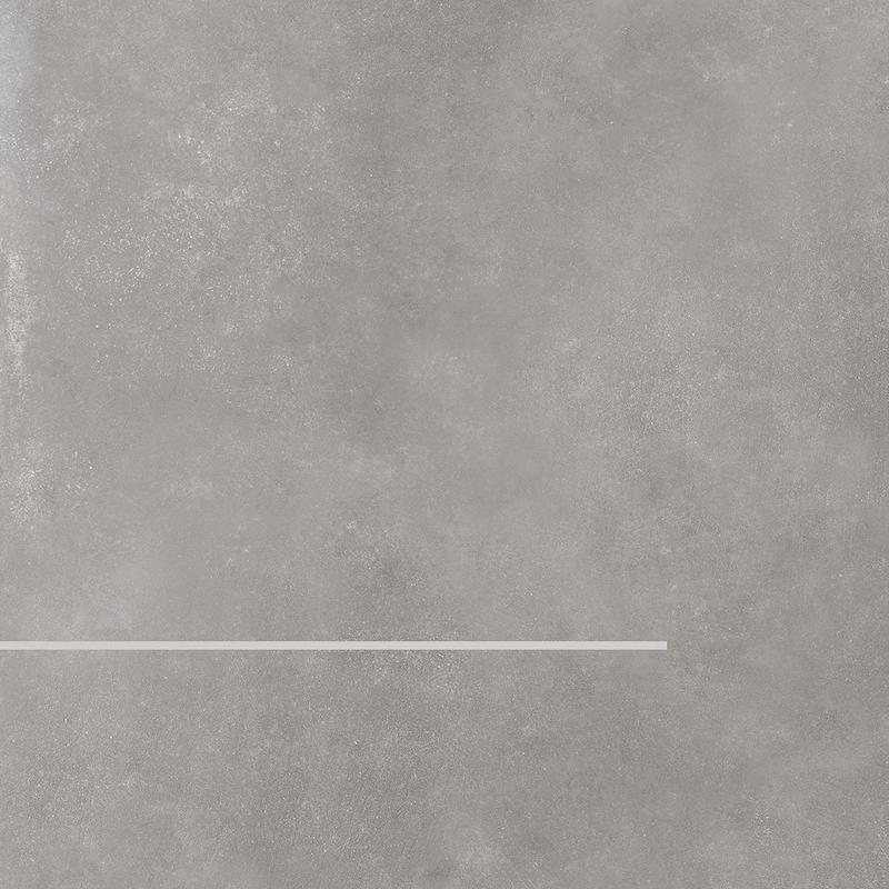 Bardelli LINES LINES 1/B (grigio flat + listello acciaio) 60x60 cm 10 mm Matte