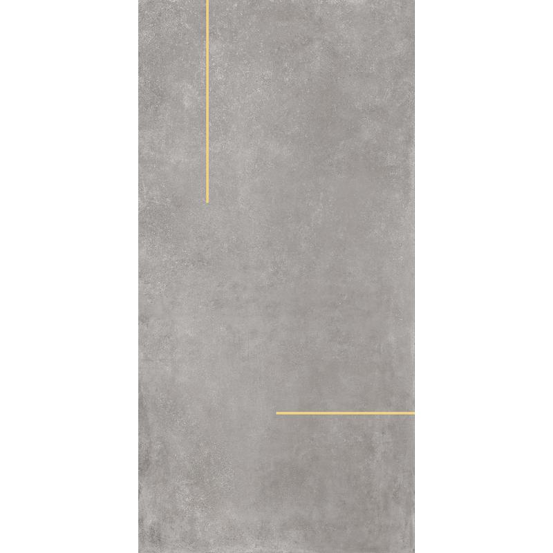 Bardelli LINES LINES 1/B (grigio flat + listello ottone) 60x120 cm 10 mm Matte