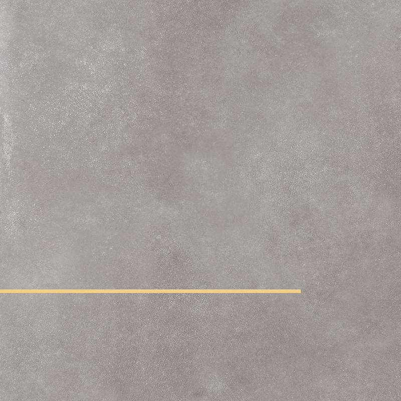 Bardelli LINES LINES 1/B (grigio flat + listello ottone) 60x60 cm 10 mm Matte