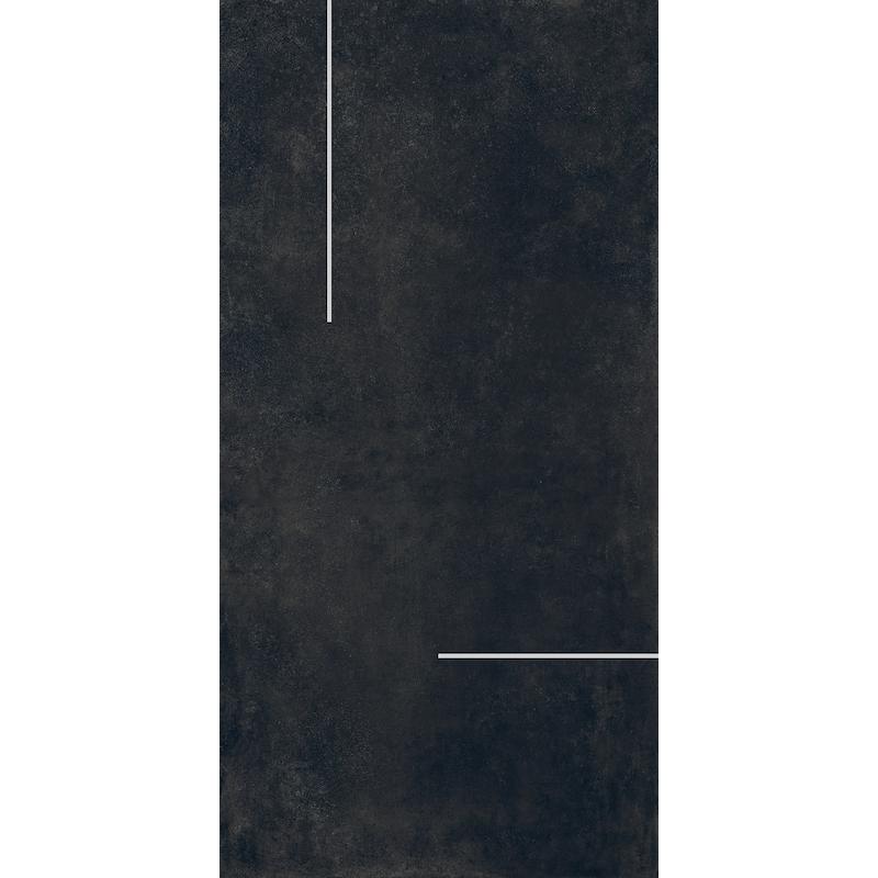 Bardelli LINES LINES 3/B (antracite flat + listello acciaio) 60x120 cm 10 mm Matte