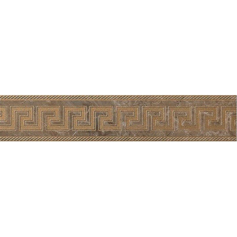 VERSACE MARBLE FASCIA  GRECA MARRONE 11,5x58,5 cm 9.5 mm Lapped