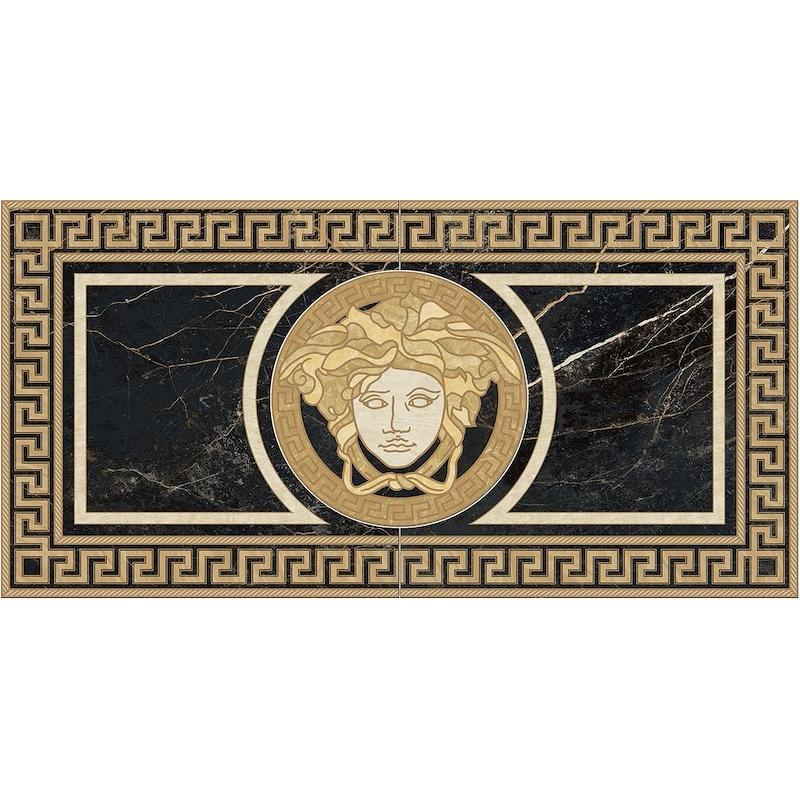 VERSACE MARBLE ROSONE NERO 58,5x117,2 cm 9.5 mm Lapped