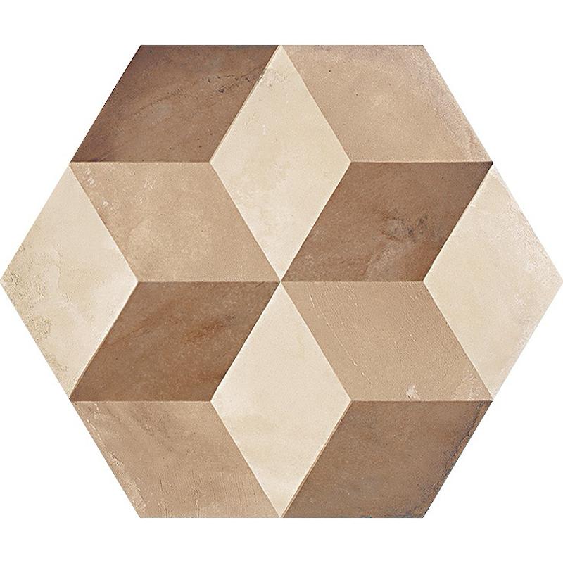 Marca Corona 1741 TERRA ESAGONO CUBO VERSIONE C 25x21,6 cm 9 mm Matte