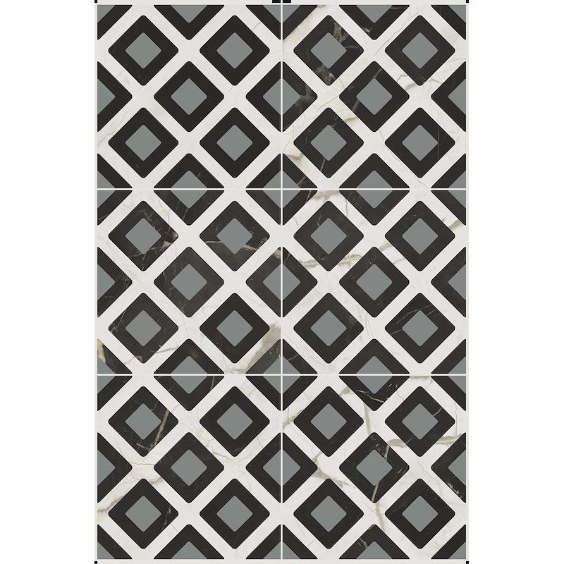 FIORANESE MARMOREA INTENSA Deco Grey 20x20 cm 9 mm Matte