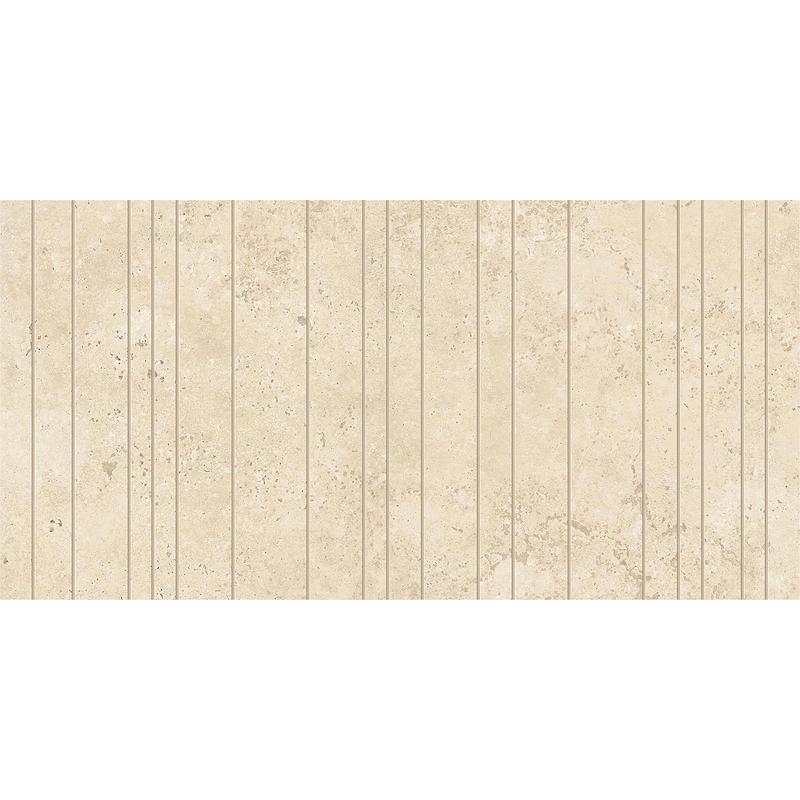 Atlas Concorde MARVEL TRAVERTINE Chiselled Urban Grid Sand Cross 29,5x60 cm 9 mm Matte