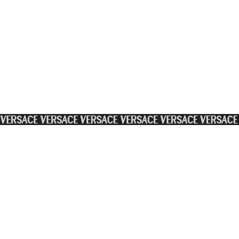 VERSACE METEORITE LISTELLO FIRMA NERO/PLATINO 2,7x60 cm 9.5 mm Matte