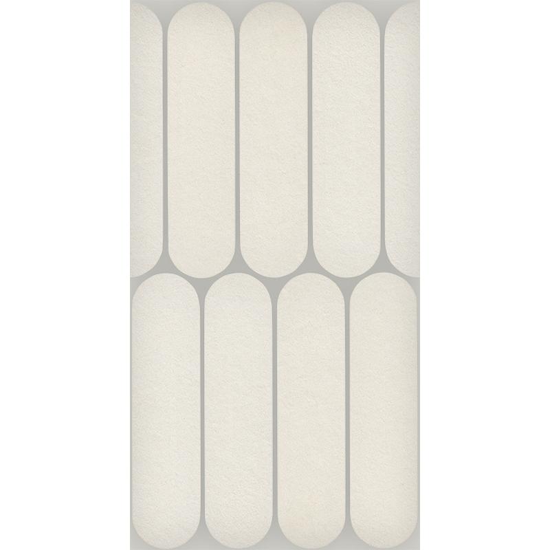 ITALGRANITI NUANCES Mosaico Ovale Bianco 19,5x37 cm 9 mm Matte