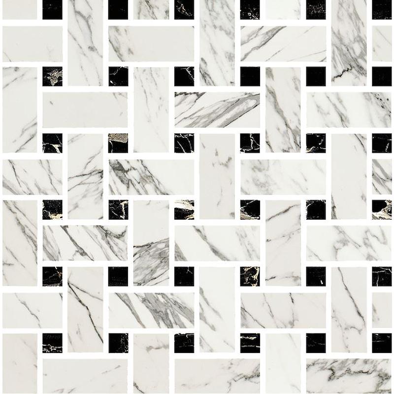 FIORANESE PRESTIGE STATUARIETTO EFFECT MOSAICO WEAVE 30x30 cm 10 mm polished