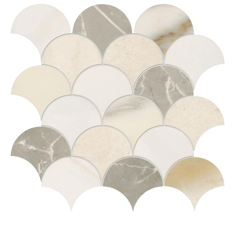 Super Gres PURITY MARBLE Mosaico Palm Mix A 30x30 cm 6 mm Matte