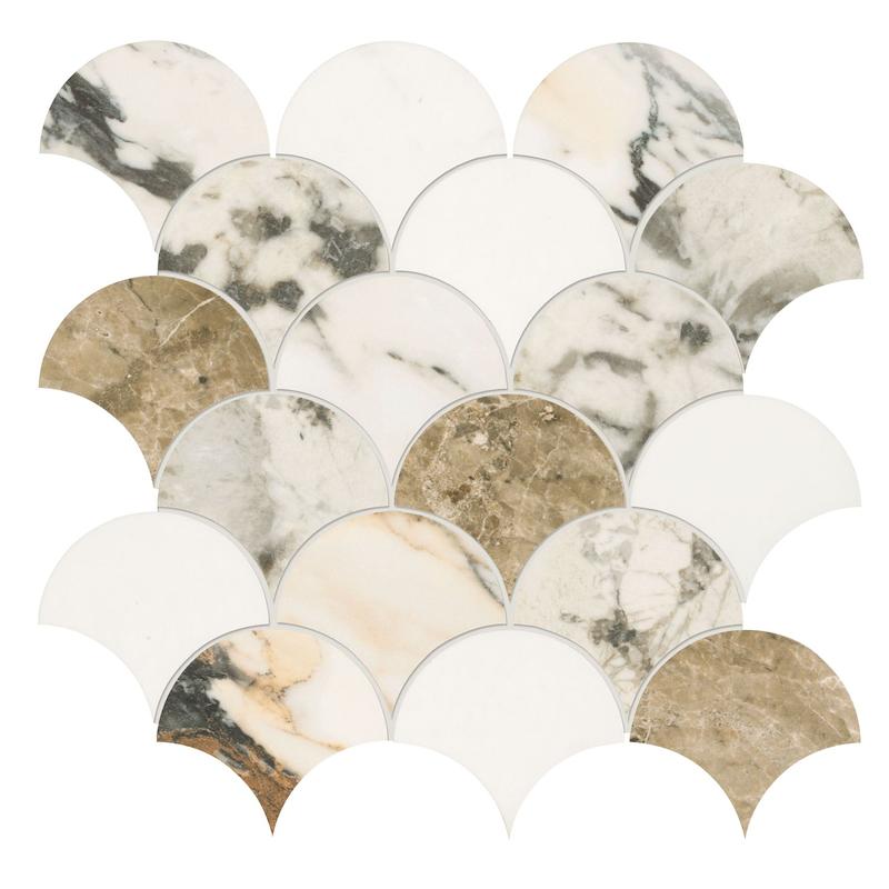 Super Gres PURITY MARBLE Mosaico Palm Mix C 30x30 cm 6 mm Matte