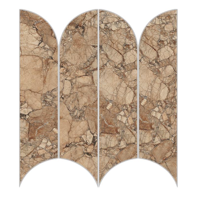 Ragno INCANTO Breccia Pernice Mosaico Ventaglio 28,1x31 cm 10 mm Glossy