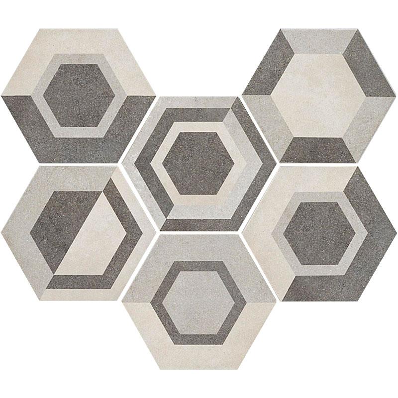 Ragno REWIND DECORO GEOMETRICO VANILLA 21x18,2 cm 9.5 mm Matte