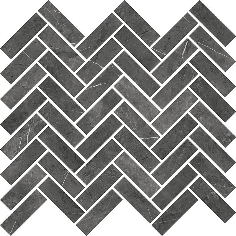 ABK SENSI Mosaico Chevron Pietra Grey Sablè 30x30 cm 8.5 mm Matte