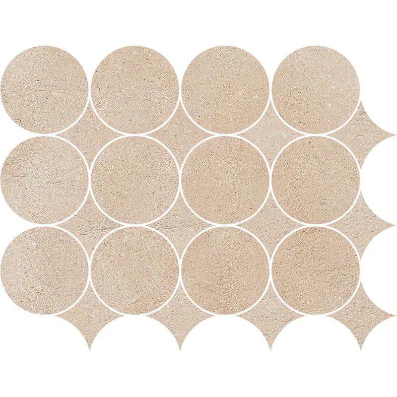 Marazzi SLOW Mosaico Circolare Calce 32,1x41,6 cm 9 mm Matte