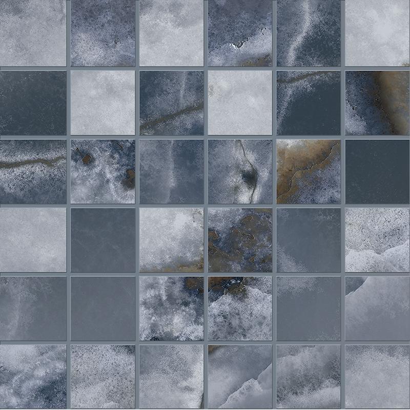 EMIL TELE DI MARMO ONYX Mosaico 5X5 Blue 30x30 cm 9.5 mm Silk