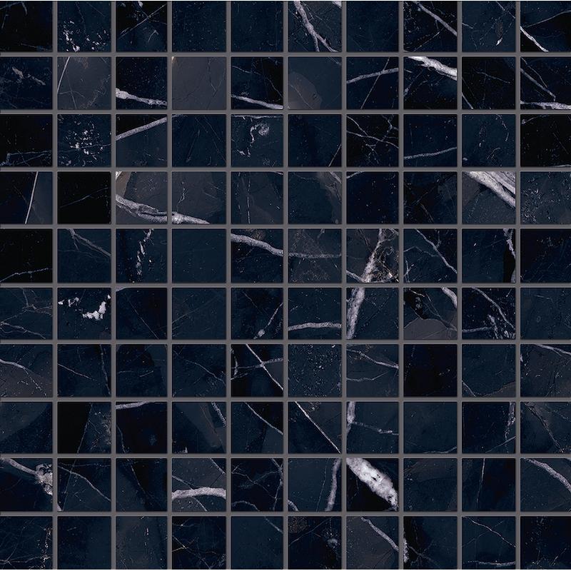 EMIL TELE DI MARMO REVOLUTION Mosaico 3X3 Calacatta Black 30x30 cm 9.5 mm Lapped