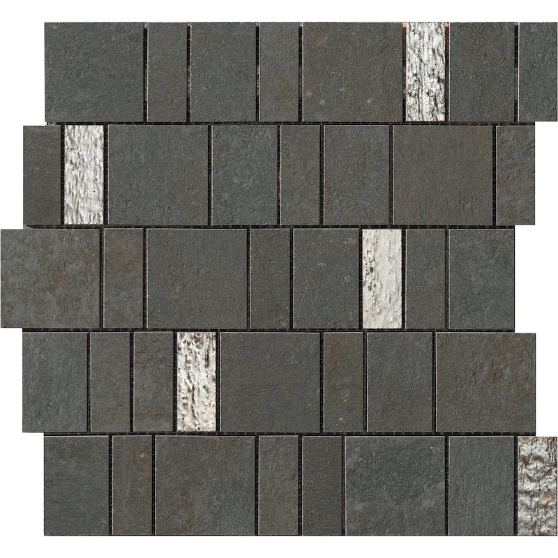 Cercom TEMPER Mosaico Metallic Iron 30x30 cm 9.5 mm Matte